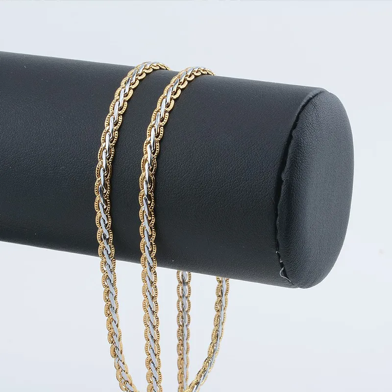 1pcs New 3mm 4mm Womens Mens Unisex Fashion Yellow White Gold Color Chain Braided Wheat Necklace New Jewelry
1pcs New 3mm 4mm Womens Mens Unisex Fashion Yellow White Gold Color Chain Braided Wheat Necklace New Jewelry