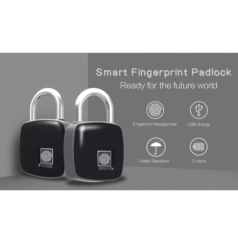 Waterproof Keyless portable smart APP fingerprint padlock anti-theft door lock luggage cabinet lock P3 fingerprint padlock
Waterproof Keyless portable smart APP fingerprint padlock anti-theft door lock luggage cabinet lock P3 fingerprint padlock