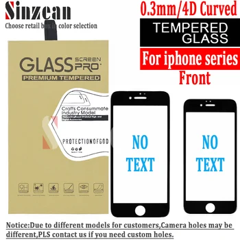 

Sinzean 50PCS 5D Full glass For iPhone Xs max/XS/XR/8 plus/7 plus/6 plus 4D tempered glass screeen protector no text version