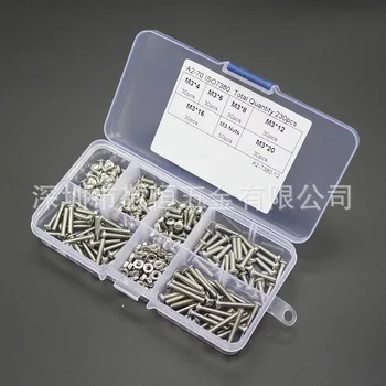 230pcs M3 Hexagon nut Foreign Trade Stainless Steel 304 Hexagonal screw assemblies in the disk head
230pcs M3 Hexagon nut Foreign Trade Stainless Steel 304 Hexagonal screw assemblies in the disk head