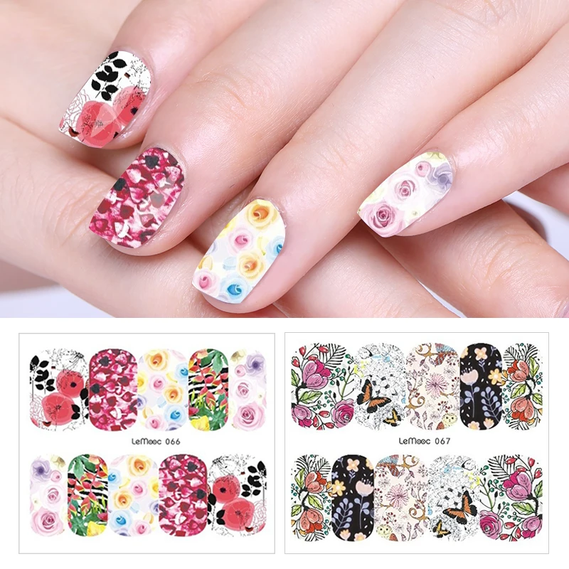 LEMOOC 1 Sheet Flower Nail Transfer Sticker 29 Patterns Water Decal Colorful Nail Art Decoration for Manicure Watermark
LEMOOC 1 Sheet Flower Nail Transfer Sticker 29 Patterns Water Decal Colorful Nail Art Decoration for Manicure Watermark