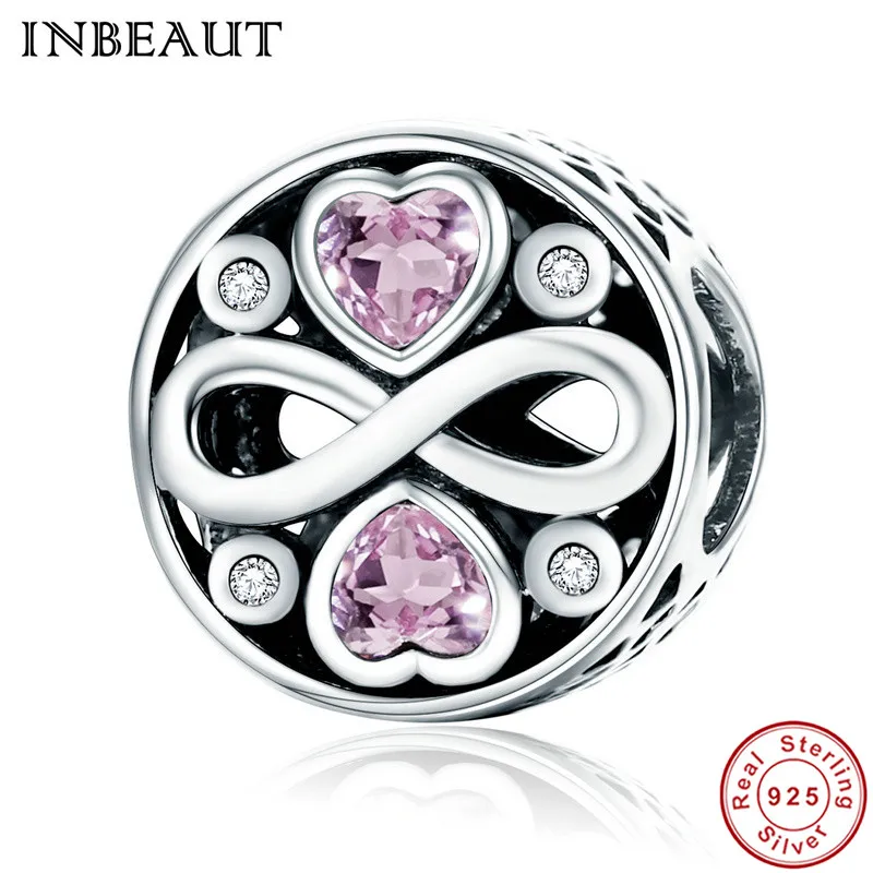 INBEAUT Original New 925 Sterling Silver Infinite Love Heart Cut Pink Zirconia Stone Charm fit Pandora Bracelet Trendy Jewelry
INBEAUT Original New 925 Sterling Silver Infinite Love Heart Cut Pink Zirconia Stone Charm fit Pandora Bracelet Trendy Jewelry