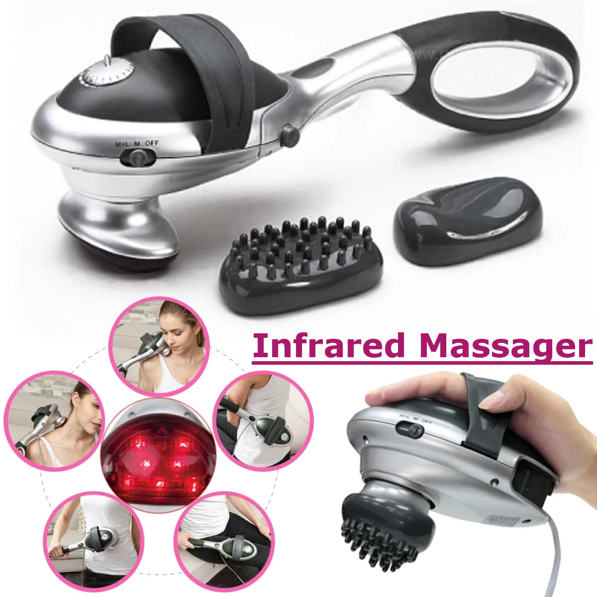 Electric Body Heated Massager Stick Handheld Infrared Body Neck Back Massage Waist Cervical Massager Massager Relax Health Care
Electric Body Heated Massager Stick Handheld Infrared Body Neck Back Massage Waist Cervical Massager Massager Relax Health Care