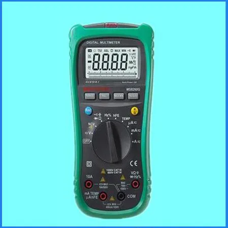 Newest MASTECH MS8360G Auto Range Digital Multimeter ohm Voltage Current Capacitance Frequency Temperature Meter Upgrade MS8260G
Newest MASTECH MS8360G Auto Range Digital Multimeter ohm Voltage Current Capacitance Frequency Temperature Meter Upgrade MS8260G