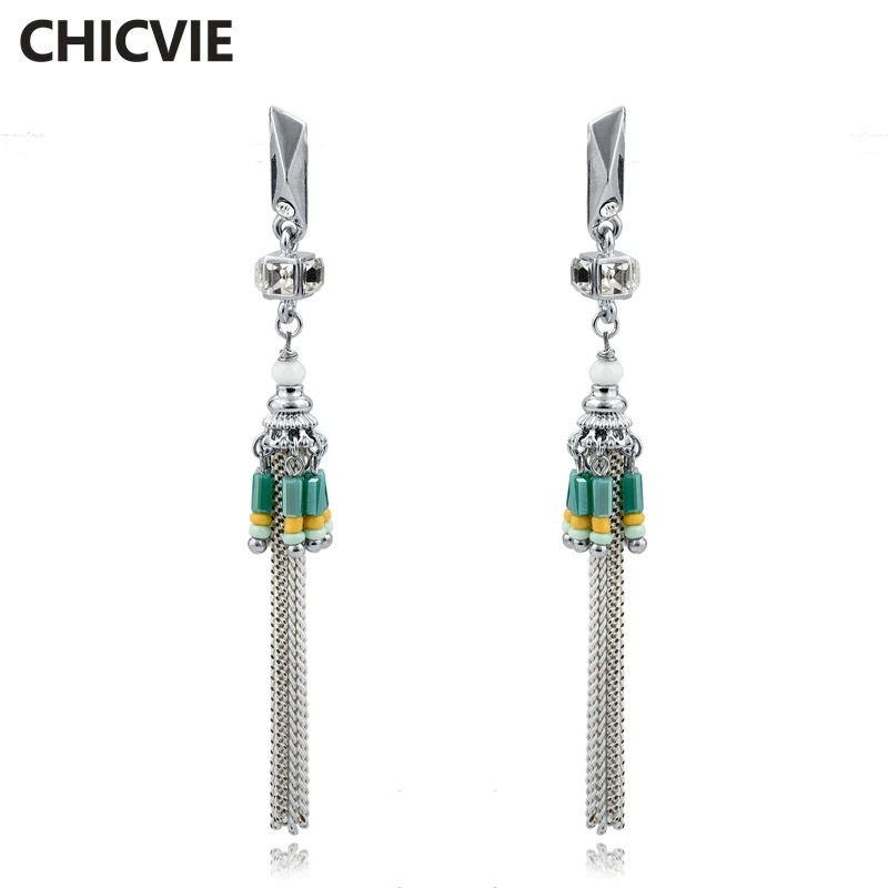 CHICVIE Brand Natural Stone Drop Earrings For Women Vintage Earrings With Silver Tassel Fashion Statement Jewelry SER160129
CHICVIE Brand Natural Stone Drop Earrings For Women Vintage Earrings With Silver Tassel Fashion Statement Jewelry SER160129