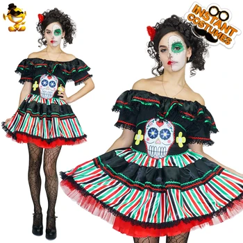 DSPLAY Carnival Funny Vintage Women's Day Of Dead Senorita Funny Sexy Dress Original New Style Clown Cosplay Costume Equip Sets
DSPLAY Carnival Funny Vintage Women's Day Of Dead Senorita Funny Sexy Dress Original New Style Clown Cosplay Costume Equip Sets