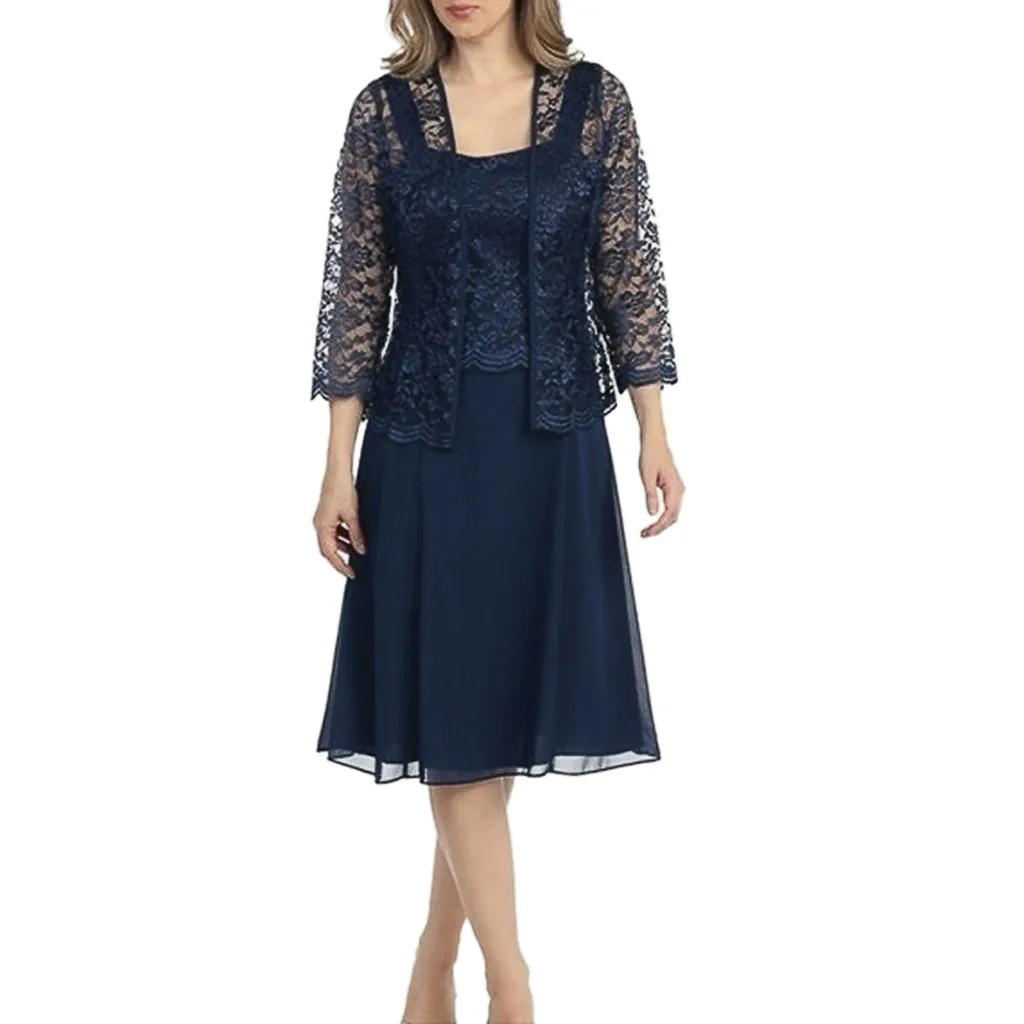 Women Long Sleeve Two-piece Chiffon Lace Patchwork Dress Solid Loose office ladies elegant plus size Casual Dresses vestidos #SL
Women Long Sleeve Two-piece Chiffon Lace Patchwork Dress Solid Loose office ladies elegant plus size Casual Dresses vestidos #SL