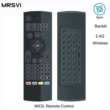 MX3L 2.4GHZAir Mouse Keyboard Remote Controller Wireless Gaming Mouse With LED Backlit 3 Gsensor Sensor For Android TV Box IPTV 
MX3L 2.4GHZAir Mouse Keyboard Remote Controller Wireless Gaming Mouse With LED Backlit 3 Gsensor Sensor For Android TV Box IPTV