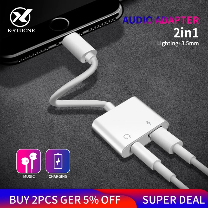 3.5MM Headphone Jack Audio Adapter Splitter Charger Earphone Line For iPhone XS XR MAX 7 Plus Aux 2 in 1 Lighting Plug Adaptador
3.5MM Headphone Jack Audio Adapter Splitter Charger Earphone Line For iPhone XS XR MAX 7 Plus Aux 2 in 1 Lighting Plug Adaptador