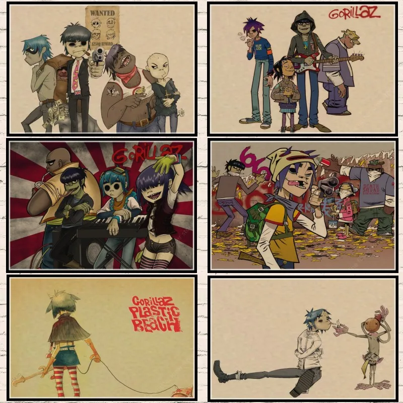 New Gorillaz Music Rock Vintage Kraft Poster DIY Wall Sticker Delicate Home Bar Decor Gift
New Gorillaz Music Rock Vintage Kraft Poster DIY Wall Sticker Delicate Home Bar Decor Gift