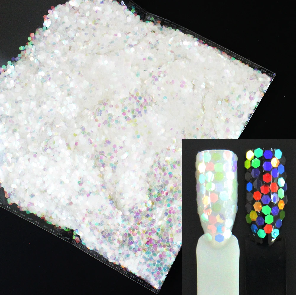 

30g~500g ,2mm Iridescent Rainbow Multicolored Slices Paillettes Glitters Sequins For Nail ,Body,Tatto Art,Make Up.