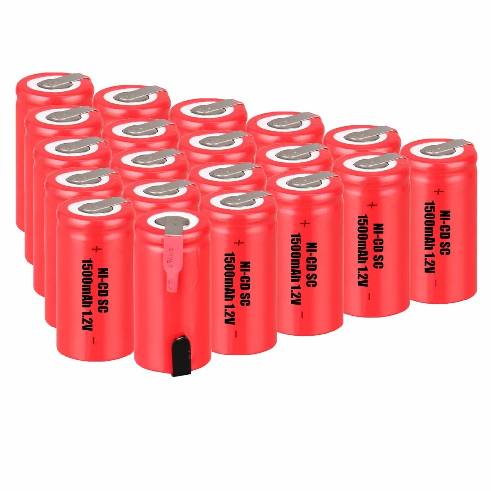 20 pcs SC 1500mah 1.2v battery NICD rechargeable batteries for makita bosch B&D Hitachi metabo dewalt for electric screwdriver
20 pcs SC 1500mah 1.2v battery NICD rechargeable batteries for makita bosch B&D Hitachi metabo dewalt for electric screwdriver