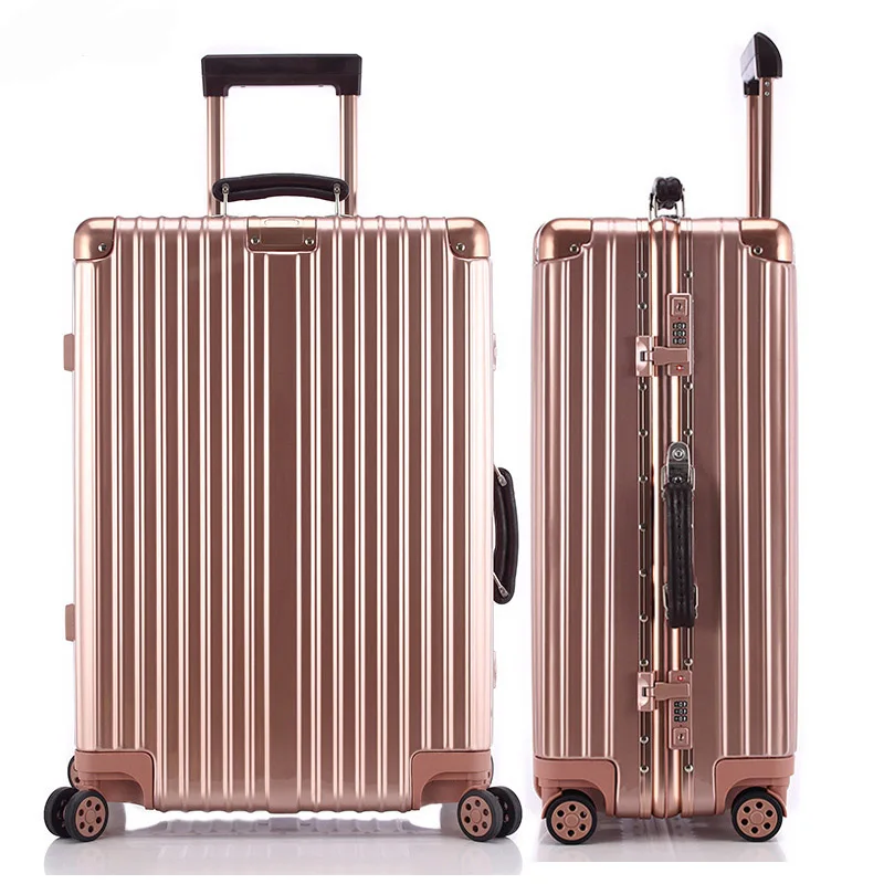 

20"24"26"28" Carry On Aluminum Frame Business Rolling Luggage Koffer Trolley Travel Hardside Suitcase With Wheels