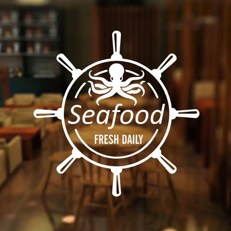 Seafood Sign Fresh Daily Wall Decals Restaurant Murals Octopus Market Fish Shop Window Sticker Vinyl Dining Kitchen Decor 3613
Seafood Sign Fresh Daily Wall Decals Restaurant Murals Octopus Market Fish Shop Window Sticker Vinyl Dining Kitchen Decor 3613