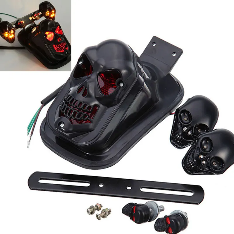 1 Set Universal Motorcycle Skull Turn Signal Rear Brake Tail Stop Light Personalized Motorbike Tail Lights Plus Steering
1 Set Universal Motorcycle Skull Turn Signal Rear Brake Tail Stop Light Personalized Motorbike Tail Lights Plus Steering