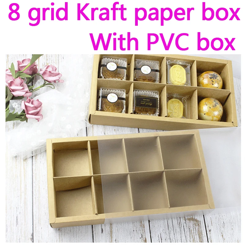 20 set clear open window 8 grids cake Cookie Kraft Paper Boxes, Muffin Mooncake Baking Egg Yolk Food Cupcake packaging Boxes
20 set clear open window 8 grids cake Cookie Kraft Paper Boxes, Muffin Mooncake Baking Egg Yolk Food Cupcake packaging Boxes