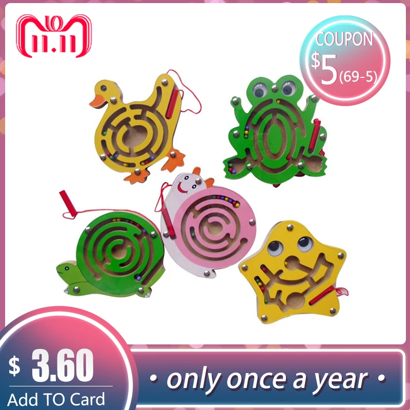 Children Wooden Magnetic Maze Cartoon Puzzle Board Educational Labyrinth Toy for Kids Gift
Children Wooden Magnetic Maze Cartoon Puzzle Board Educational Labyrinth Toy for Kids Gift