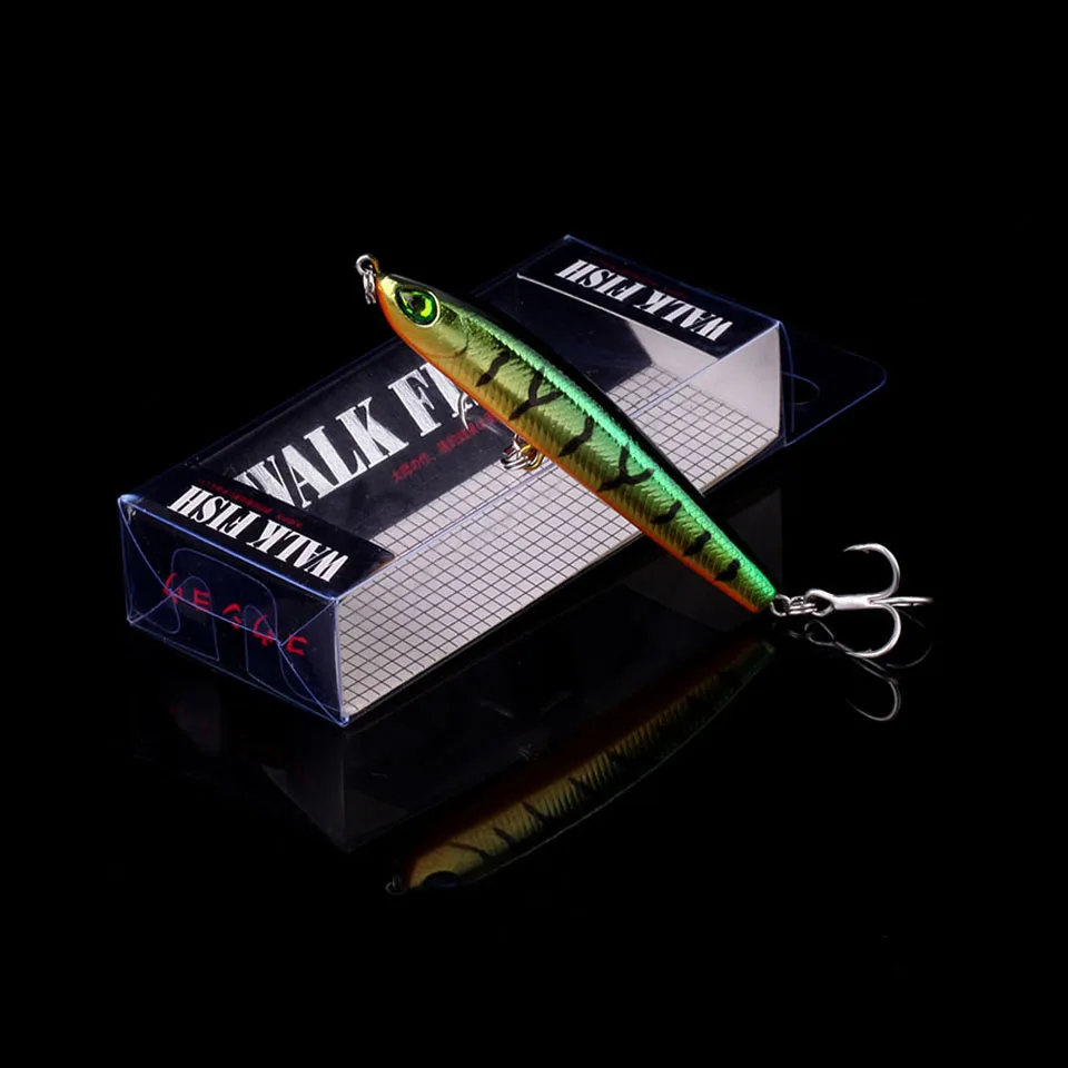 

WALK FISH 1PCS Thrill Stick Fishing Lure 80mm/9g Sinking Pencil Longcast Shad Minnow 3D Eyes Artificial Bait Bass Pike Lures