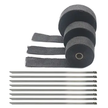 Durable 5cm*5M 10M 15M Exhaust Heat Wrap Roll for Motorcycle Fiberglass Heat Shield Tape with Stainless Ties
Durable 5cm*5M 10M 15M Exhaust Heat Wrap Roll for Motorcycle Fiberglass Heat Shield Tape with Stainless Ties