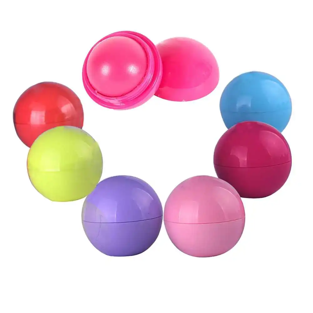 

Bittb Cute Round Lip Balm Ball Moisturizing Lips Fruit Flavor Lip Stick Smacker Lipstick Lipbalm Makeup Tools Lipsmacker