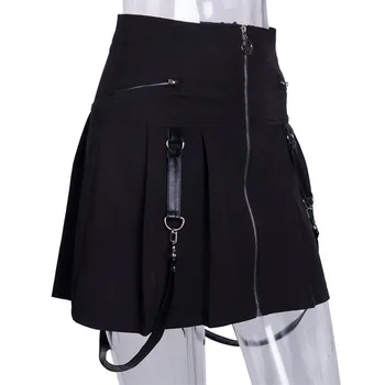 Women Mini Skirts Punk Gothic Hip Hop Sexy Club Aline High Waist Solid Zipper Button Rock Summer Female Fashion Cool Goth Skirt
Women Mini Skirts Punk Gothic Hip Hop Sexy Club Aline High Waist Solid Zipper Button Rock Summer Female Fashion Cool Goth Skirt