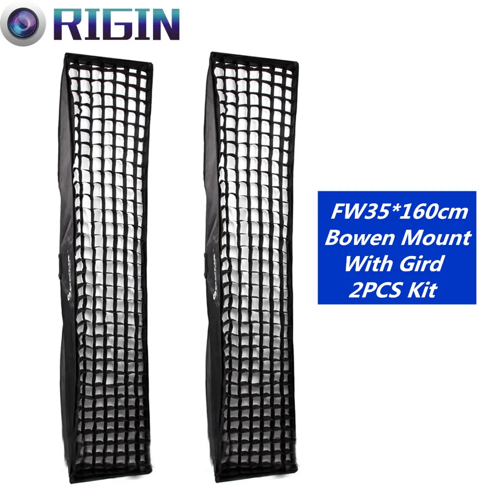 2PCS Godox 13.8"x 63"/35*160cm Studio Strobe Flash Photo Rectangular Softbox Diffuser FW35*160 With Gird For Bowen Mount
2PCS Godox 13.8"x 63"/35*160cm Studio Strobe Flash Photo Rectangular Softbox Diffuser FW35*160 With Gird For Bowen Mount