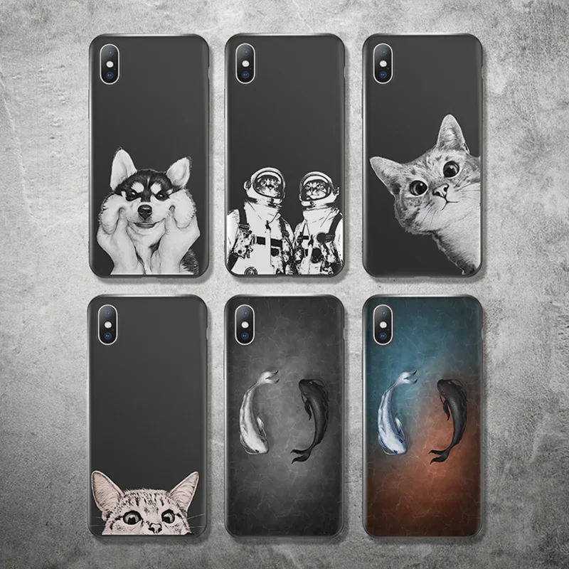 Lovebay Phone Case For iPhone 11 6 6s 7 8 Plus X XR XS Max 11Pro Max 5 5S Cartoon Cat Astronaut Fish Soft TPU For iPhone X Cover
Lovebay Phone Case For iPhone 11 6 6s 7 8 Plus X XR XS Max 11Pro Max 5 5S Cartoon Cat Astronaut Fish Soft TPU For iPhone X Cover
