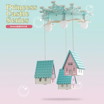 Cartoon Creative Blue House Chandelier Girl's Bedroom Children's Room Light Modern Simple LED Castle Chandelier free shipping
Cartoon Creative Blue House Chandelier Girl's Bedroom Children's Room Light Modern Simple LED Castle Chandelier free shipping