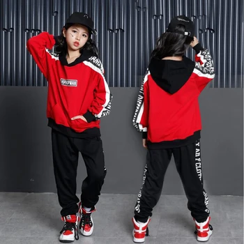 Red Girls Boys Loose Ballroom Jazz Hip Hop Dance Competition Costumes Hoodie Shirt Tops Pants Kids Dancing wear Outfits Suits
Red Girls Boys Loose Ballroom Jazz Hip Hop Dance Competition Costumes Hoodie Shirt Tops Pants Kids Dancing wear Outfits Suits