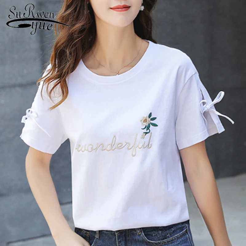 Casual Summer Ladies Shirt Korean Fashion Clothing Loose Short Sleeve O-neck Shirt Tops Cotton Shirt Embroidery Tops 4848 50
Casual Summer Ladies Shirt Korean Fashion Clothing Loose Short Sleeve O-neck Shirt Tops Cotton Shirt Embroidery Tops 4848 50