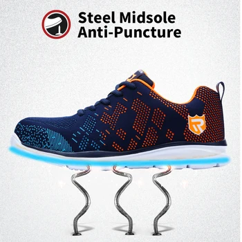 LARNMERN Mens Work Safety Shoes Steel Midsole Anti-puncture Steel-toe Caps Anti-smashing Air-mesh Breathable Reflective In Night
LARNMERN Mens Work Safety Shoes Steel Midsole Anti-puncture Steel-toe Caps Anti-smashing Air-mesh Breathable Reflective In Night
