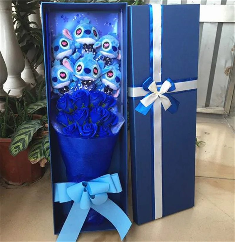 Cute stitch plush toys cartoon bouquet with soap flowers handmade creative Valentine's Day birthday graduation gift Party Decora
Cute stitch plush toys cartoon bouquet with soap flowers handmade creative Valentine's Day birthday graduation gift Party Decora