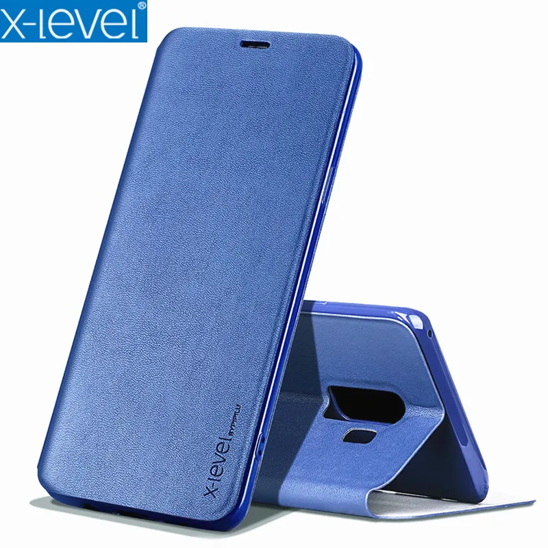 Ультратонкий кожаный чехол X Level из ТПУ с подставкой для телефона Samsung S10 Plus S9 S8