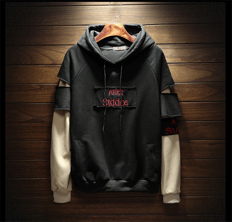 2019 New Men Patchwork Hip Hop Harajuku Street brand Hoodie Fake Two Pieces Sweatshirts Hoodies Wear Korean Men top Clothing
2019 New Men Patchwork Hip Hop Harajuku Street brand Hoodie Fake Two Pieces Sweatshirts Hoodies Wear Korean Men top Clothing
