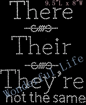 Rhinestones transfer design heat transfers in words There Their They're for clothing no shipping fee for all country
Rhinestones transfer design heat transfers in words There Their They're for clothing no shipping fee for all country