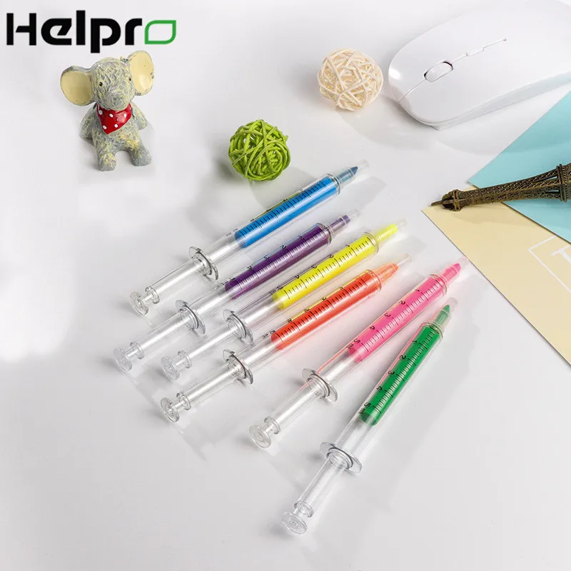 Helpro Syringe Art Marker Pen Mini-Transparent Pole Drawing Mark Fluorescent Pen Children's Graffiti School Supplies Stationery
Helpro Syringe Art Marker Pen Mini-Transparent Pole Drawing Mark Fluorescent Pen Children's Graffiti School Supplies Stationery