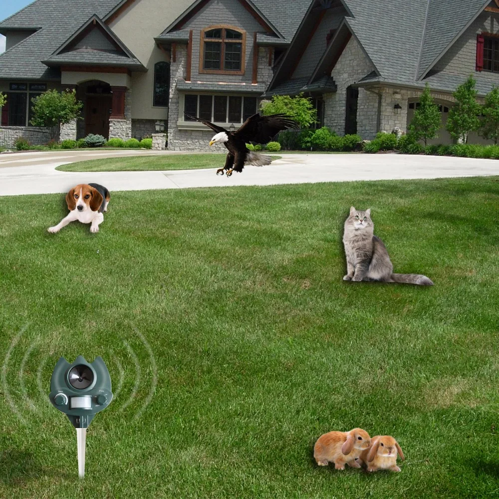 New Arrival Ultrasonic Animal Repeller Dog, Cat Repellent Pest Control for Home,Garden,Lawn #32023 2