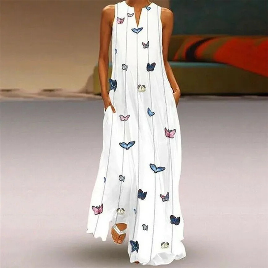 Women Summer Dress 2019 Fashion Beach Dresses Vintage Daily Casual Sleeveless Cotton-Blend Printed Floral Party Elegant Vestidos
Women Summer Dress 2019 Fashion Beach Dresses Vintage Daily Casual Sleeveless Cotton-Blend Printed Floral Party Elegant Vestidos