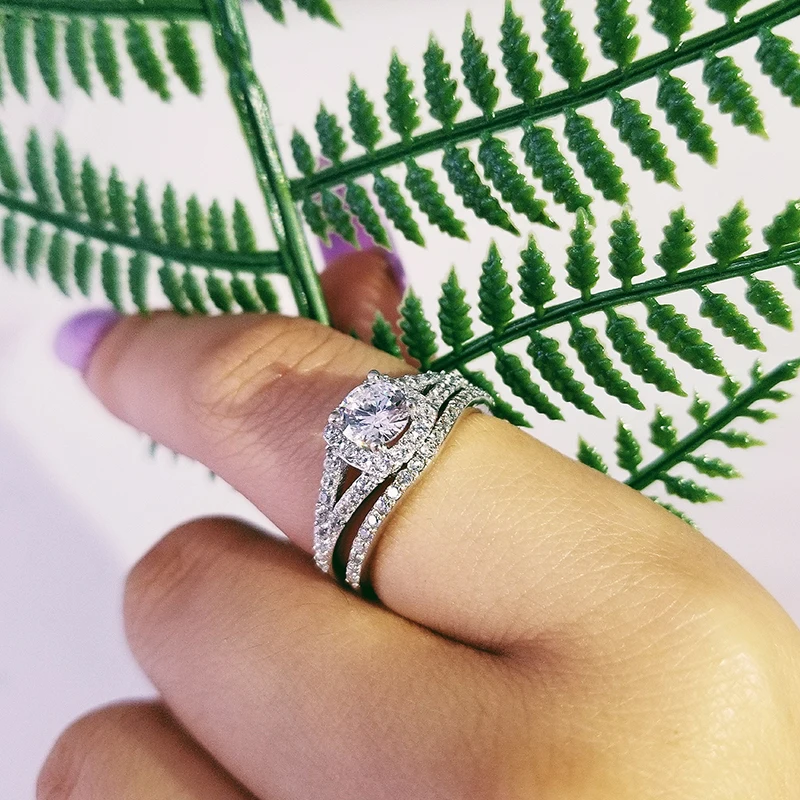 Moonso a Pair Luxury Genuine 925 Sterling Silver rings for women wedding engagement jewelry LR236S
Moonso a Pair Luxury Genuine 925 Sterling Silver rings for women wedding engagement jewelry LR236S