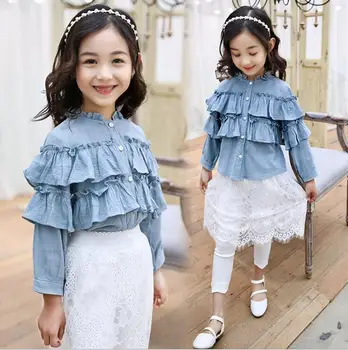 2019 Korean style girls ruffles shirt fashion full sleeve spring cotton girls blouse 4-9t B465
2019 Korean style girls ruffles shirt fashion full sleeve spring cotton girls blouse 4-9t B465