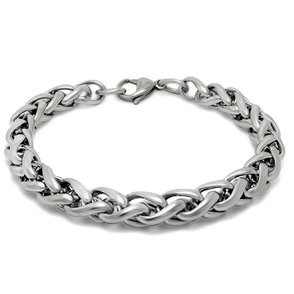 Silver Plated Titanium Stainless Steel Wheat Chain Bracelet Dainty Jewelry 0.75mm Wide Chain Beacelet Valentines Day Gift
Silver Plated Titanium Stainless Steel Wheat Chain Bracelet Dainty Jewelry 0.75mm Wide Chain Beacelet Valentines Day Gift