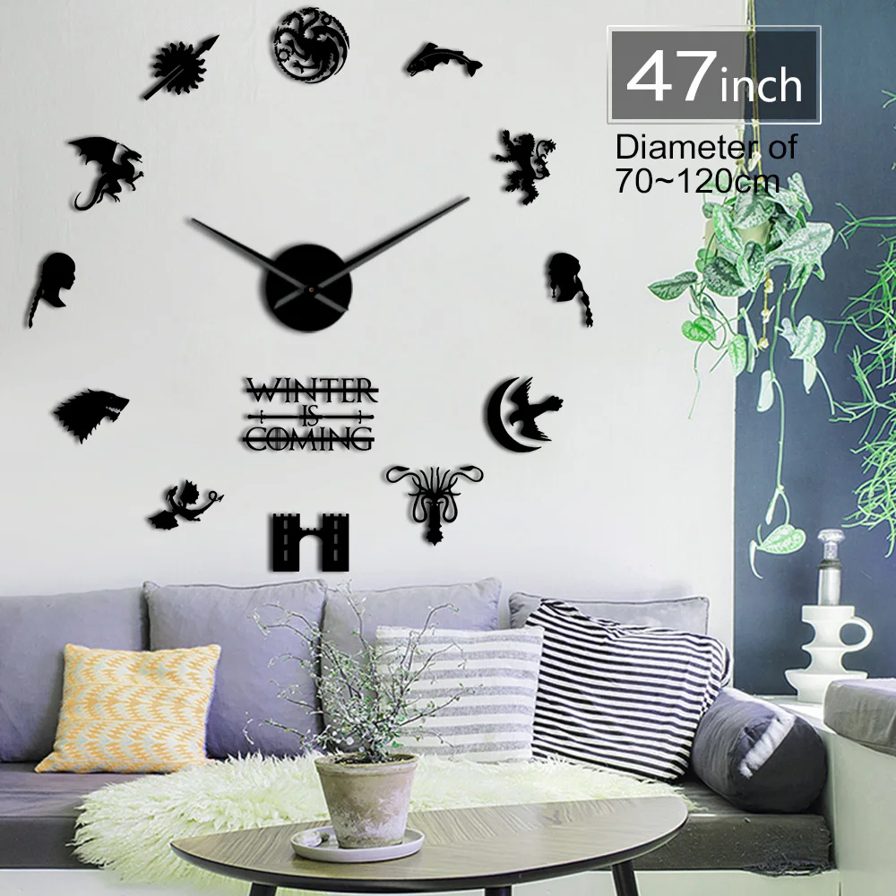 Medieval Fantasy House Stark Motto House Words Mirror Stickers Wall Art DIY Large Wall Clock Home Decor Big Needles Wall Watch
Medieval Fantasy House Stark Motto House Words Mirror Stickers Wall Art DIY Large Wall Clock Home Decor Big Needles Wall Watch