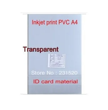 Transparent ID Cards Printing material, Blank Inkjet print PVC sheets A4, 50sets,Single side print, 0.43mm thick
Transparent ID Cards Printing material, Blank Inkjet print PVC sheets A4, 50sets,Single side print, 0.43mm thick