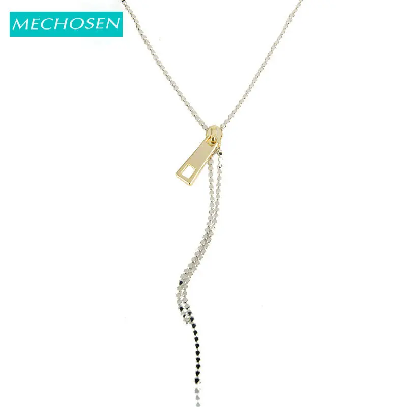 MECHOSEN Creative Trendy Zipper Shape Necklace OL Style Copper Pendant Necklace For Office Women Girls Daily Party Accessories
MECHOSEN Creative Trendy Zipper Shape Necklace OL Style Copper Pendant Necklace For Office Women Girls Daily Party Accessories