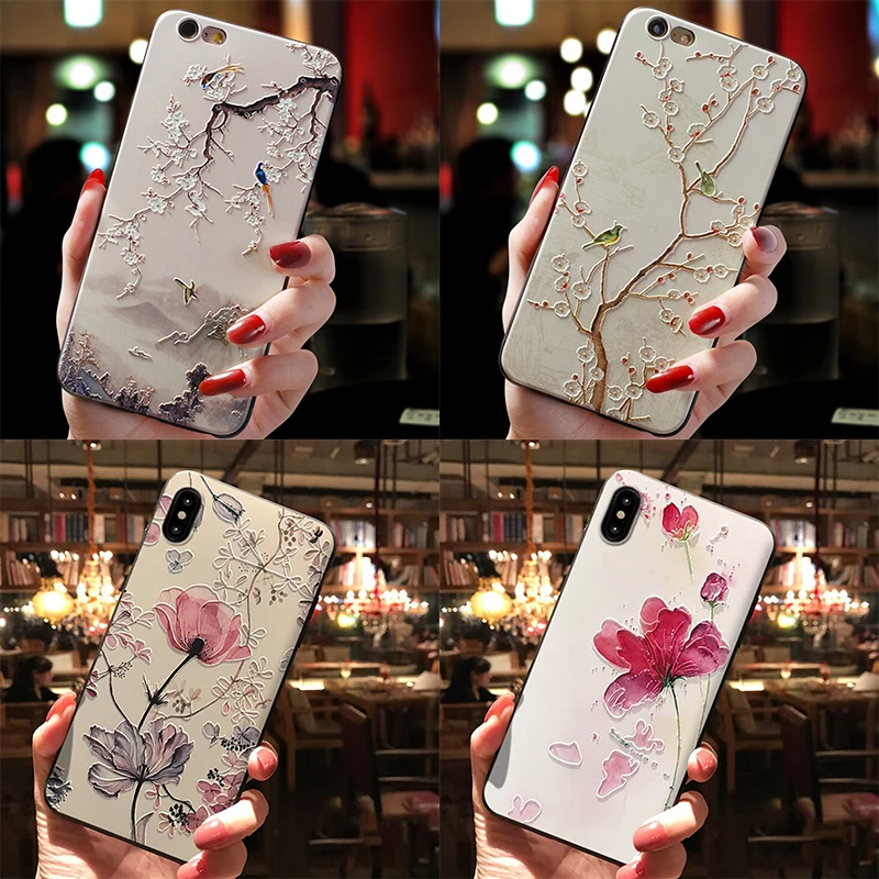3D Emboss Phone Case For Coque iPhone XR XS Max X 5 5S SE 6 6S 7 8 Plus Flower Cover Case For iPhone 8 Plus Soft TPU Silicone
3D Emboss Phone Case For Coque iPhone XR XS Max X 5 5S SE 6 6S 7 8 Plus Flower Cover Case For iPhone 8 Plus Soft TPU Silicone