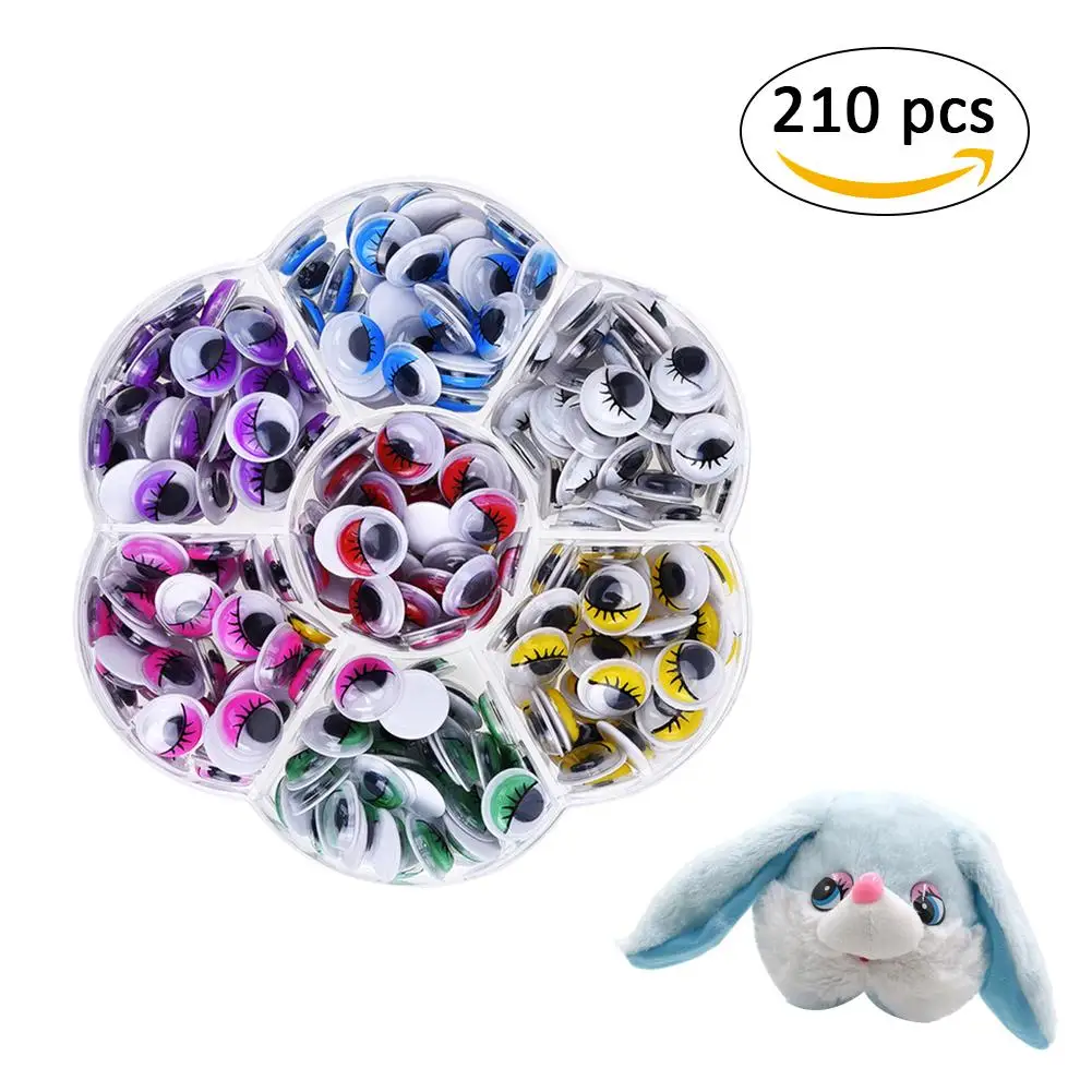 Doll Accessories 210PCS/Box 10mm Mixed Colors Wiggly Googly Eyes With Eyelash With Self-adhesive For Plush Dolls Toys For Girls
Doll Accessories 210PCS/Box 10mm Mixed Colors Wiggly Googly Eyes With Eyelash With Self-adhesive For Plush Dolls Toys For Girls