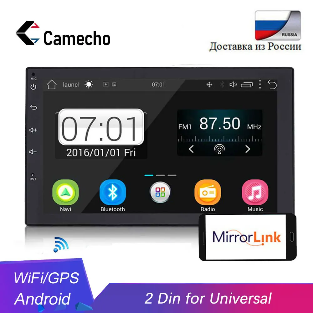 Camecho 2 din Car radio Multimedia Video Player Universal auto Stereo GPS Navigation 7" HD Touch Screen Autoradio MP5 Bluetooth
Camecho 2 din Car radio Multimedia Video Player Universal auto Stereo GPS Navigation 7" HD Touch Screen Autoradio MP5 Bluetooth