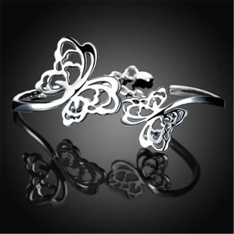1 Pcs Wholesale Hot 2017 Fashion Jewelry 925 Sterling Silver Hollow Butterfly Woman Cuffs Bracelet Bangle Wedding Party Gift
1 Pcs Wholesale Hot 2017 Fashion Jewelry 925 Sterling Silver Hollow Butterfly Woman Cuffs Bracelet Bangle Wedding Party Gift