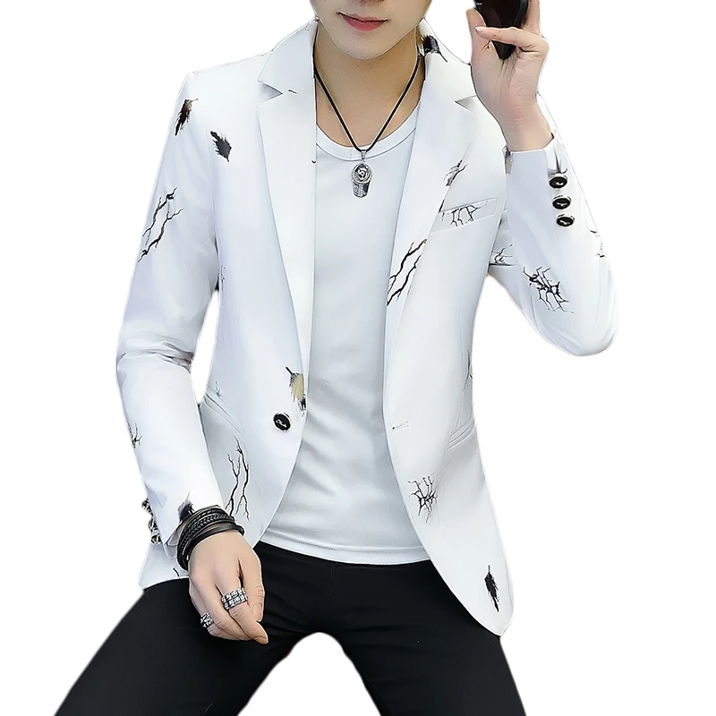 Printed Blazer Men Slim Fit 2019 Wedding Prom Blazers Single button Night Club Stage Jacket for Men Stylish Suit Jacket XXXL
Printed Blazer Men Slim Fit 2019 Wedding Prom Blazers Single button Night Club Stage Jacket for Men Stylish Suit Jacket XXXL