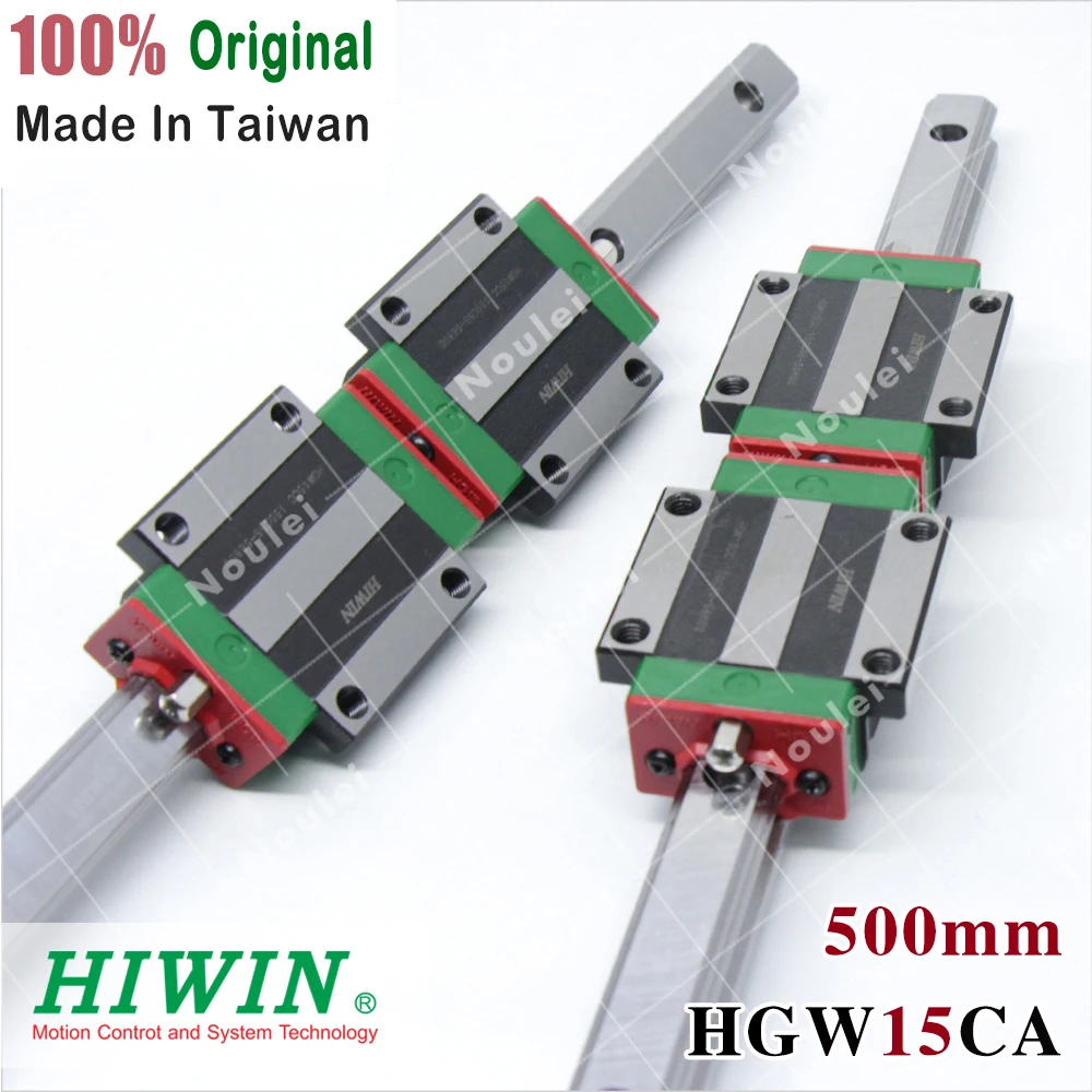 HIWIN HGR15 500mm 2pcs Linear Guide Rail and 4pcs HGW15CC Slider Block HGW15CA flange CNC kit hgw HGW15 | Обустройство дома